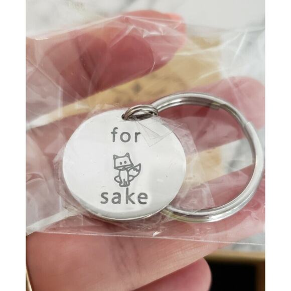L Parkin "For Fox Sake" Keychain, Stainless Steel, Funny Gift NIB - Picture 4 of 8